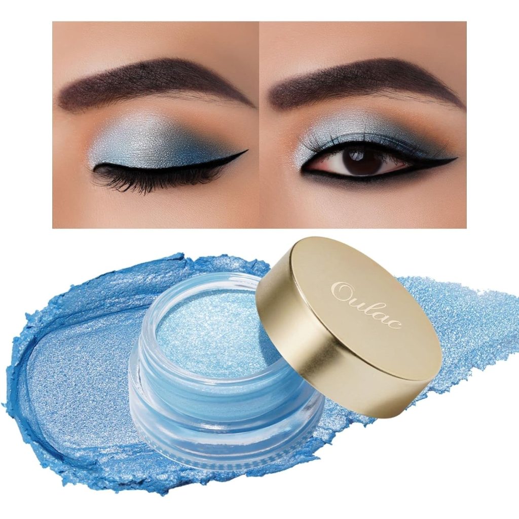 Experience the Magic of Oulac Blue Cream Eyeshadow for Long-Lasting Sparkling Eyes 3