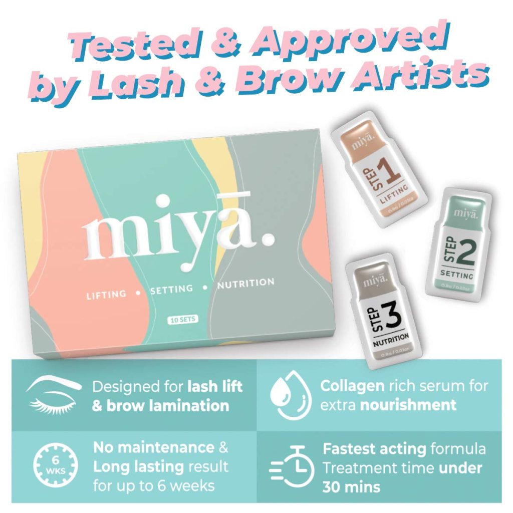 Lash Lift Kit - Achieve Salon-Quality Lashes and Brows at Home with the MIYA 2-in-1 Lotion Set 1