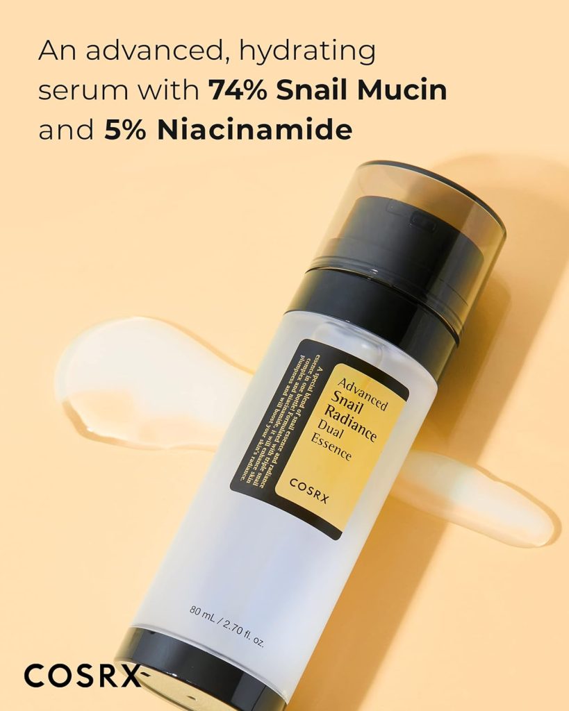 Anti Aging Face Serum: COSRX Niacinamide + Snail Mucin Dual Essence 2