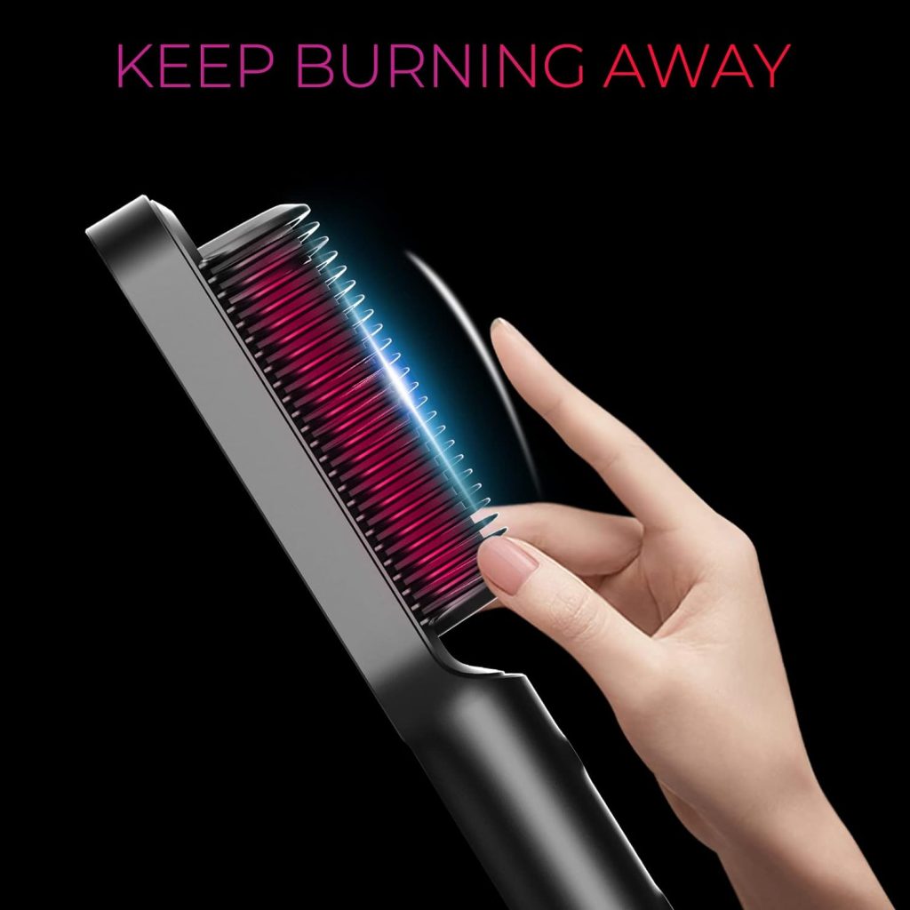 Hair Straightener Brush - Achieve Salon-Quality Straight Hair with the TYMO Ring 1