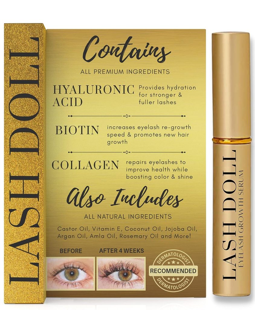 Serum For Eyelash Growth - Achieve Longer and Darker Lashes with Lash Doll's Natural Eyelash Serum 1