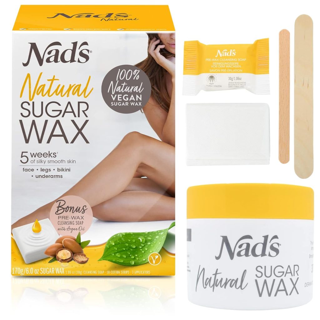 Sugar Wax Eyebrows: Get Smooth and Hair-Free Brows at Home with Nad's Wax Kit 2