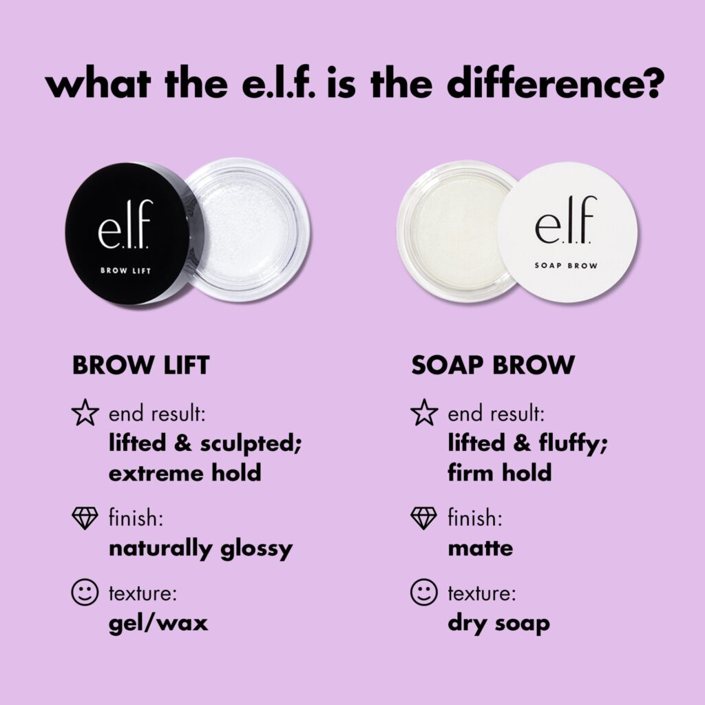 Elf Soap Brow vs. Brow Lift