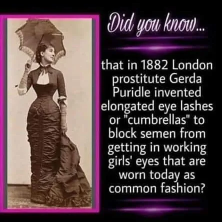 Did Prostitute Gerda Puridle Invent Fake Eyelashes? 1